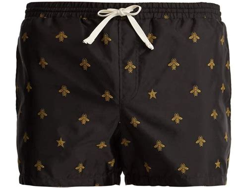 gucci bee swim shorts|Gucci men swimsuit.